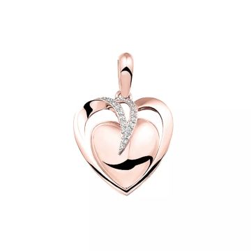 Double Heart Gem Pendant