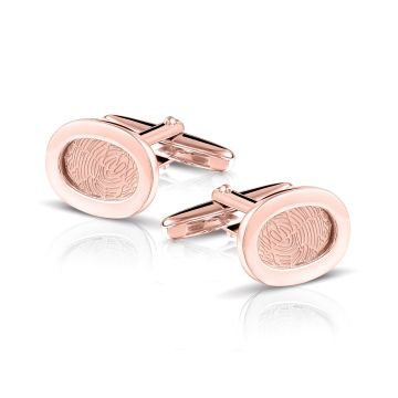 Round Cufflinks with two identical Fingerprints