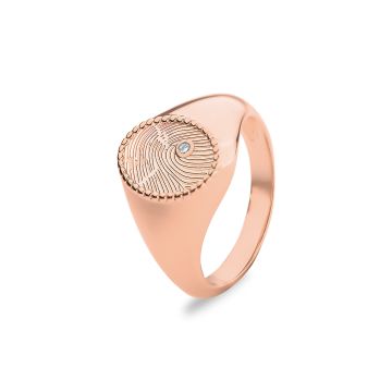 Oval Signet Ring Diamond