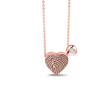 Mini Heart Necklace with stone