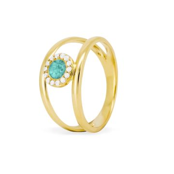 Double Band Gems Ring