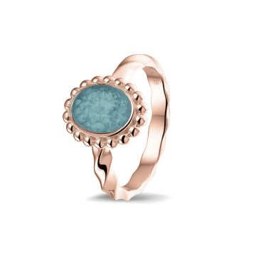 Twisted Band Bubble Ring Oval